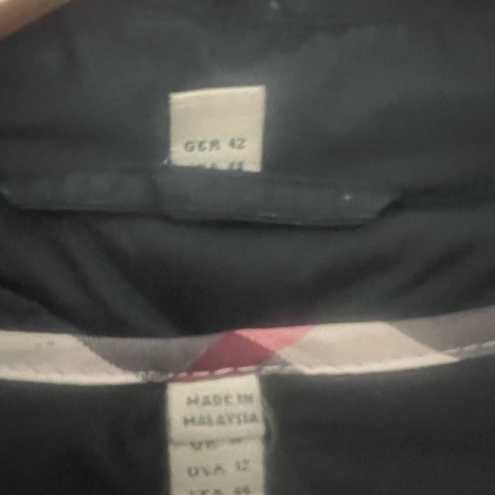 Burberry Black Buttoned Coat